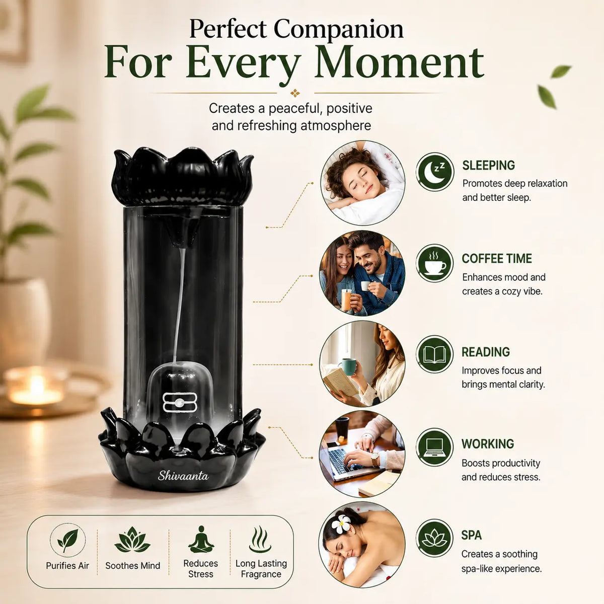 Shivling Smoke Fountain Backflow Incense Burner