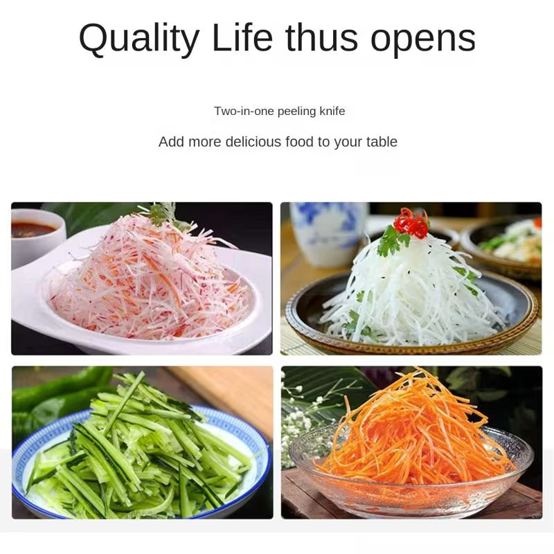 2-in-1 Stainless Steel Julienne Peeler & Cutter | Buy 1 Get 1 Free
