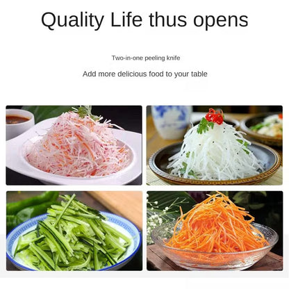 2-in-1 Stainless Steel Julienne Peeler & Cutter | Buy 1 Get 1 Free