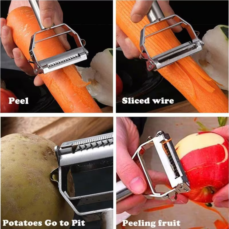 2-in-1 Stainless Steel Julienne Peeler & Cutter | Buy 1 Get 1 Free