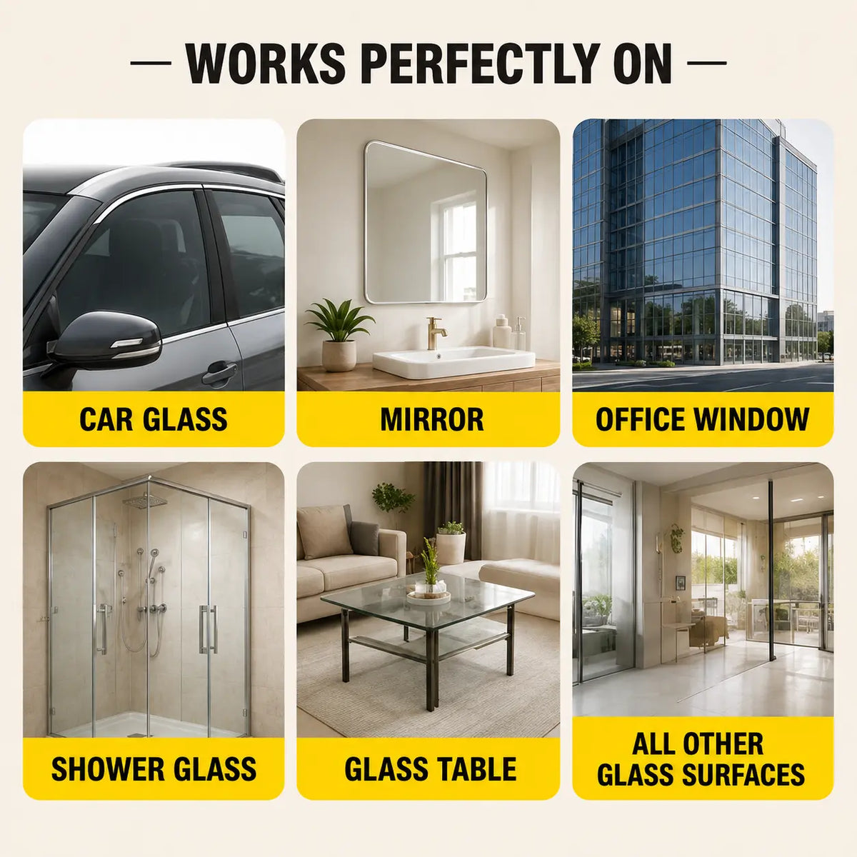 Hard Water Mark Remover for Glass | 200ML | Car Glass, Mirror, Windows & More
