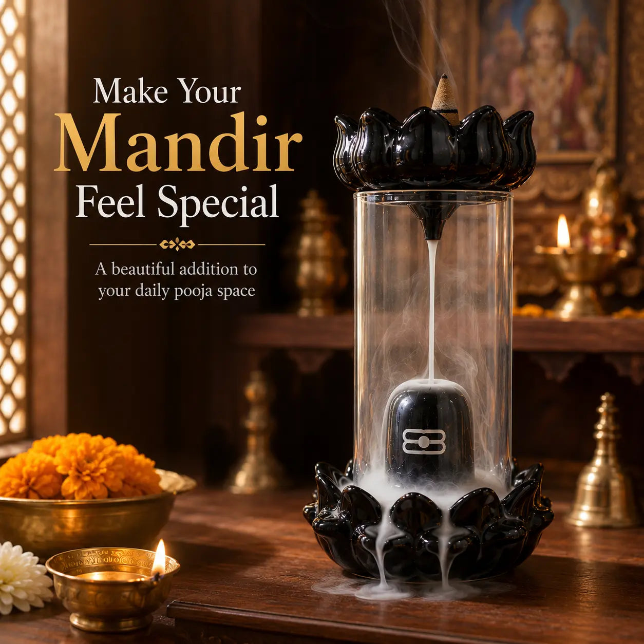 Shivling Smoke Fountain Backflow Incense Burner