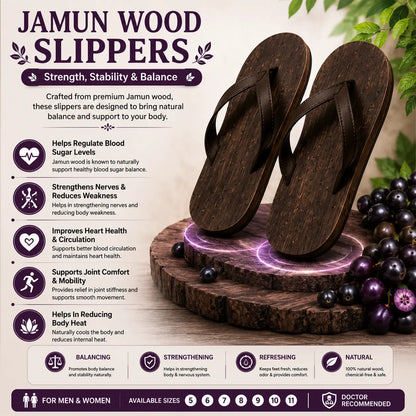 Neem Wood Health Chappals: Natural Relief for Diabetes, BP & Join Pain