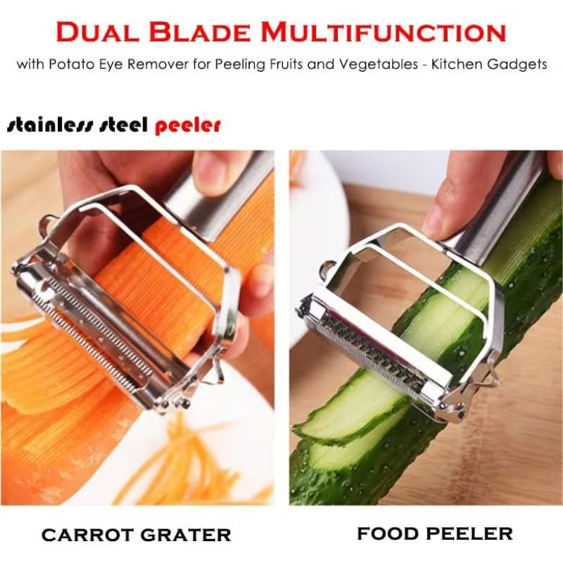 2-in-1 Stainless Steel Julienne Peeler & Cutter | Buy 1 Get 1 Free