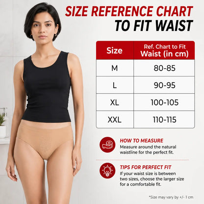 Women’s Stretchable Cotton Breathable Panty with Front Air System – Sweat Absorbing & Itching-Free Comfort