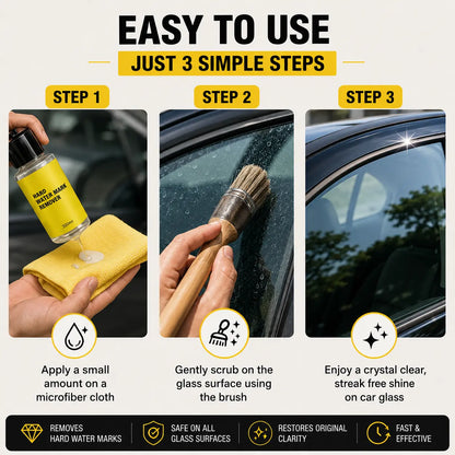 Hard Water Mark Remover for Glass | 200ML | Car Glass, Mirror, Windows & More