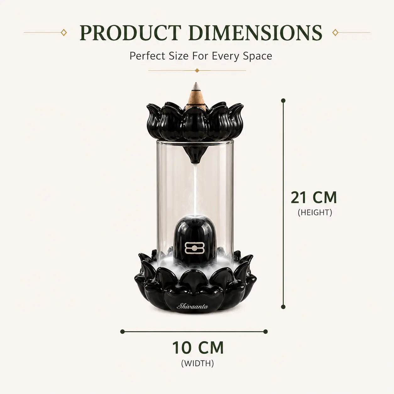 Shivling Smoke Fountain Backflow Incense Burner
