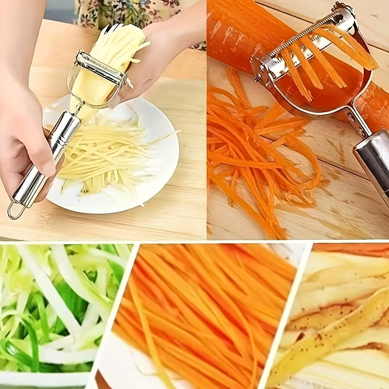 2-in-1 Stainless Steel Julienne Peeler & Cutter | Buy 1 Get 1 Free
