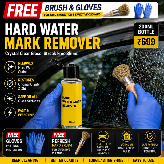 Hard Water Mark Remover for Glass | 200ML | Car Glass, Mirror, Windows & More