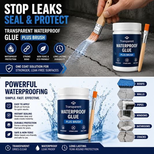 Transparent Waterproof Glue Plus Brush