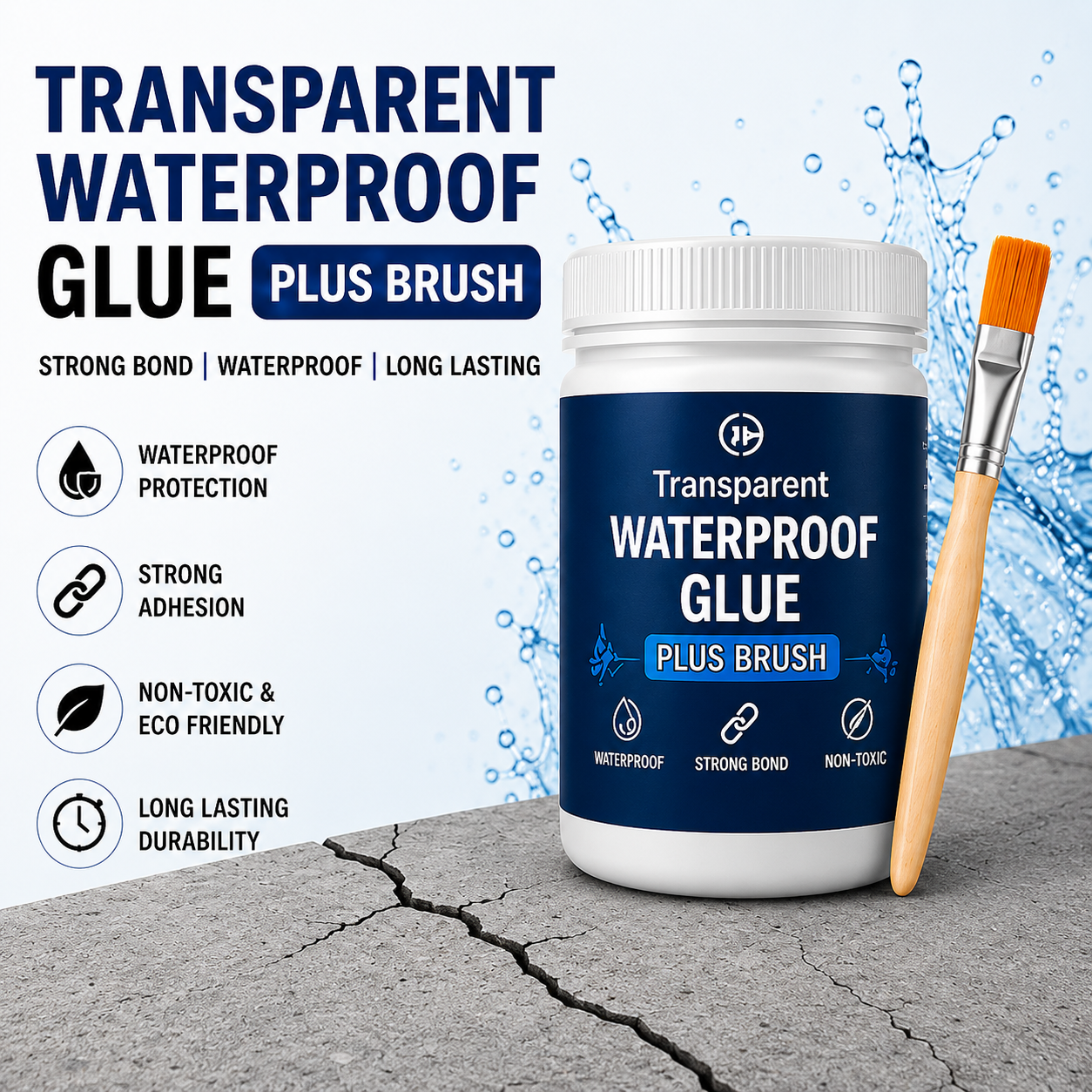 Transparent Waterproof Glue Plus Brush