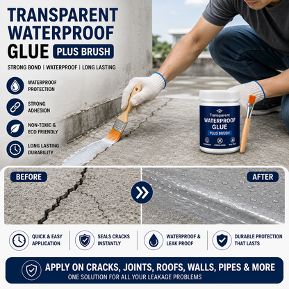 Transparent Waterproof Glue Plus Brush